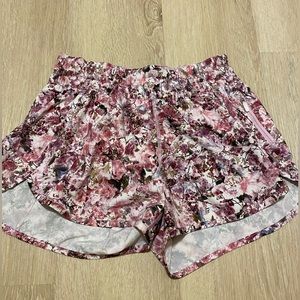 Lululemon Pink Floral Athletic Shorts